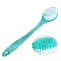 Exfoliating Soft Bristles Bath Shower Body Brush with Long Plastic Handle