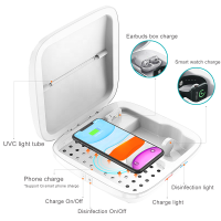 4 In 1 Universal Uv Lamp Sterilizer Box 15w 10w Fast Phone Qi Wireless Charging Station 3 In 1 disinfection box Phone Cleaner